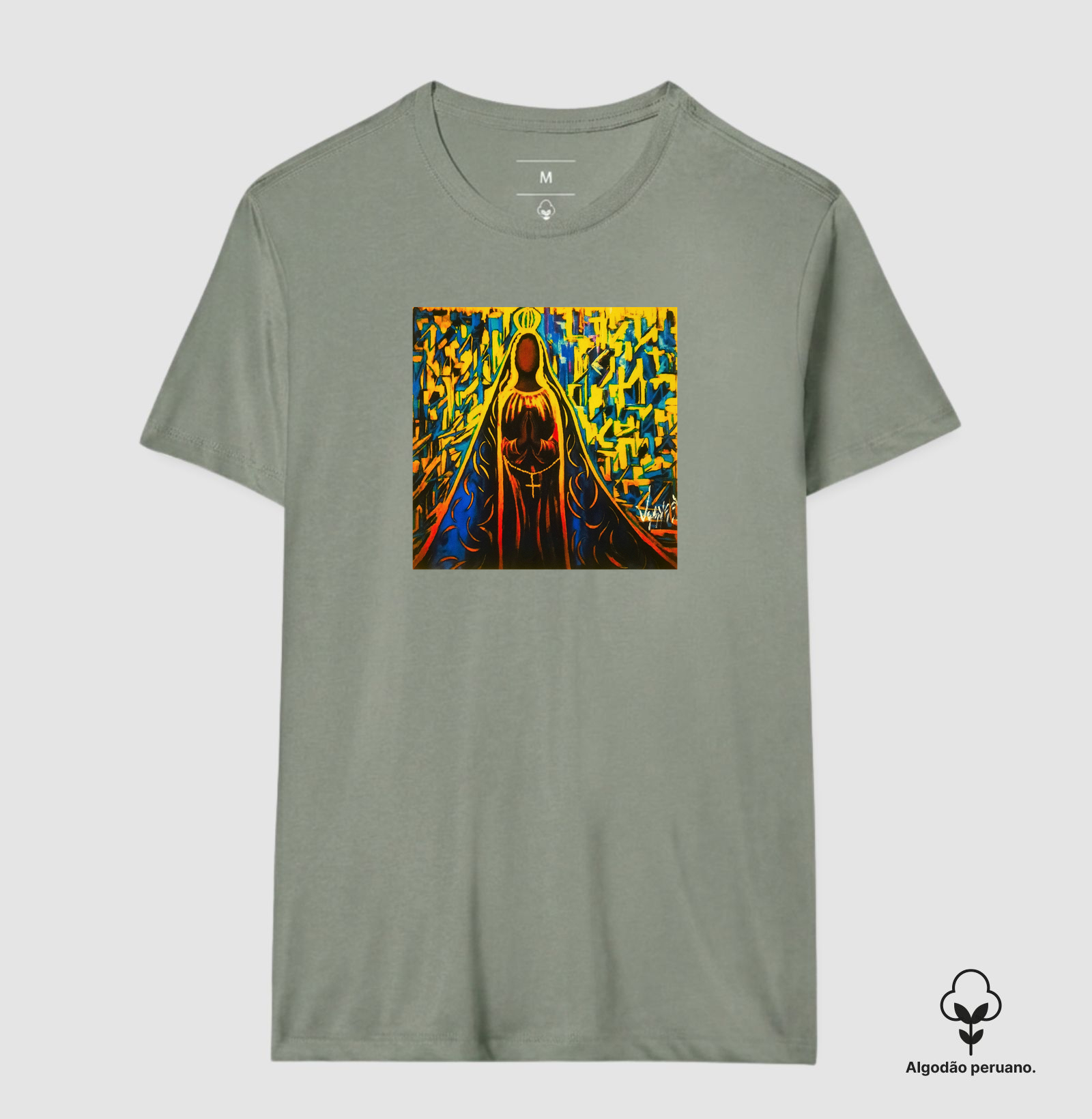 Camiseta Algodão Peruano Nossa Senhora Arte Sacra - Imagem 5