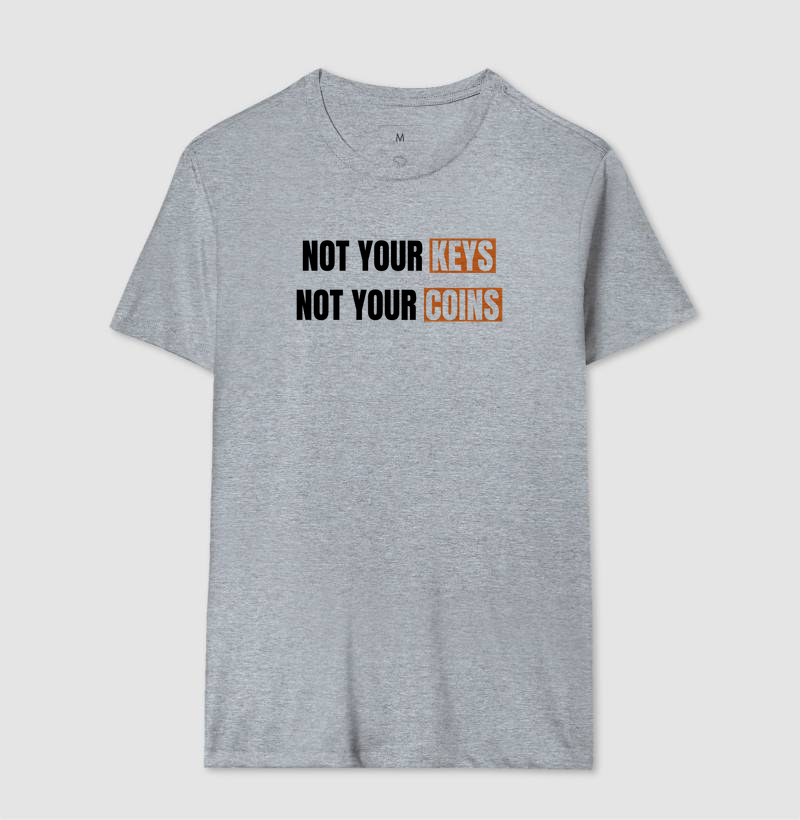 Camiseta Bitcoin Not Your Keys, Not Your Coins - Imagem 12