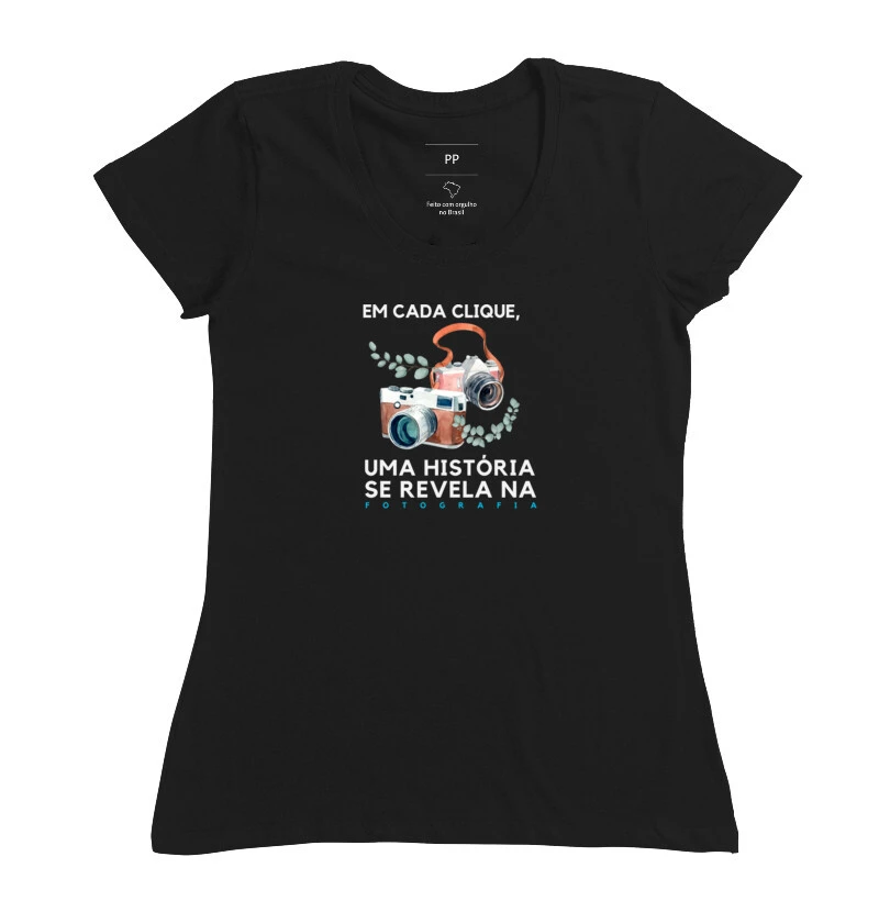 Camiseta feminina em cada clique - Imagem 2