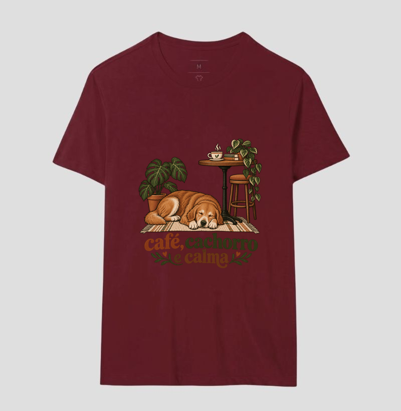 Camiseta Cachorro Café "café, cachorro e calma" | Pelo & Pano - Imagem 18