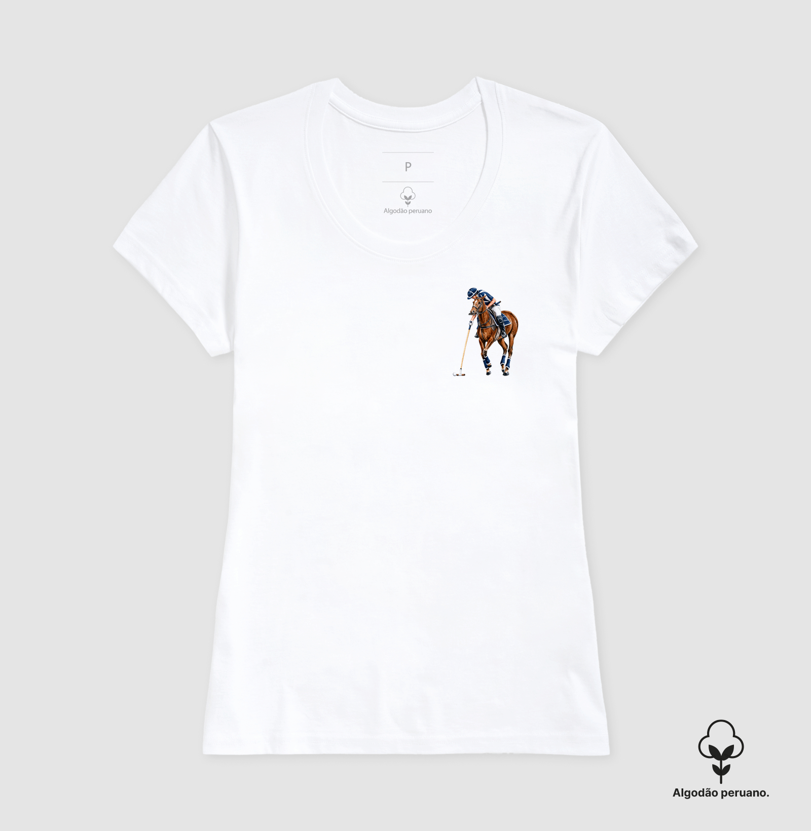Polo - Castanho Blue&White (Peito) - Imagem 3