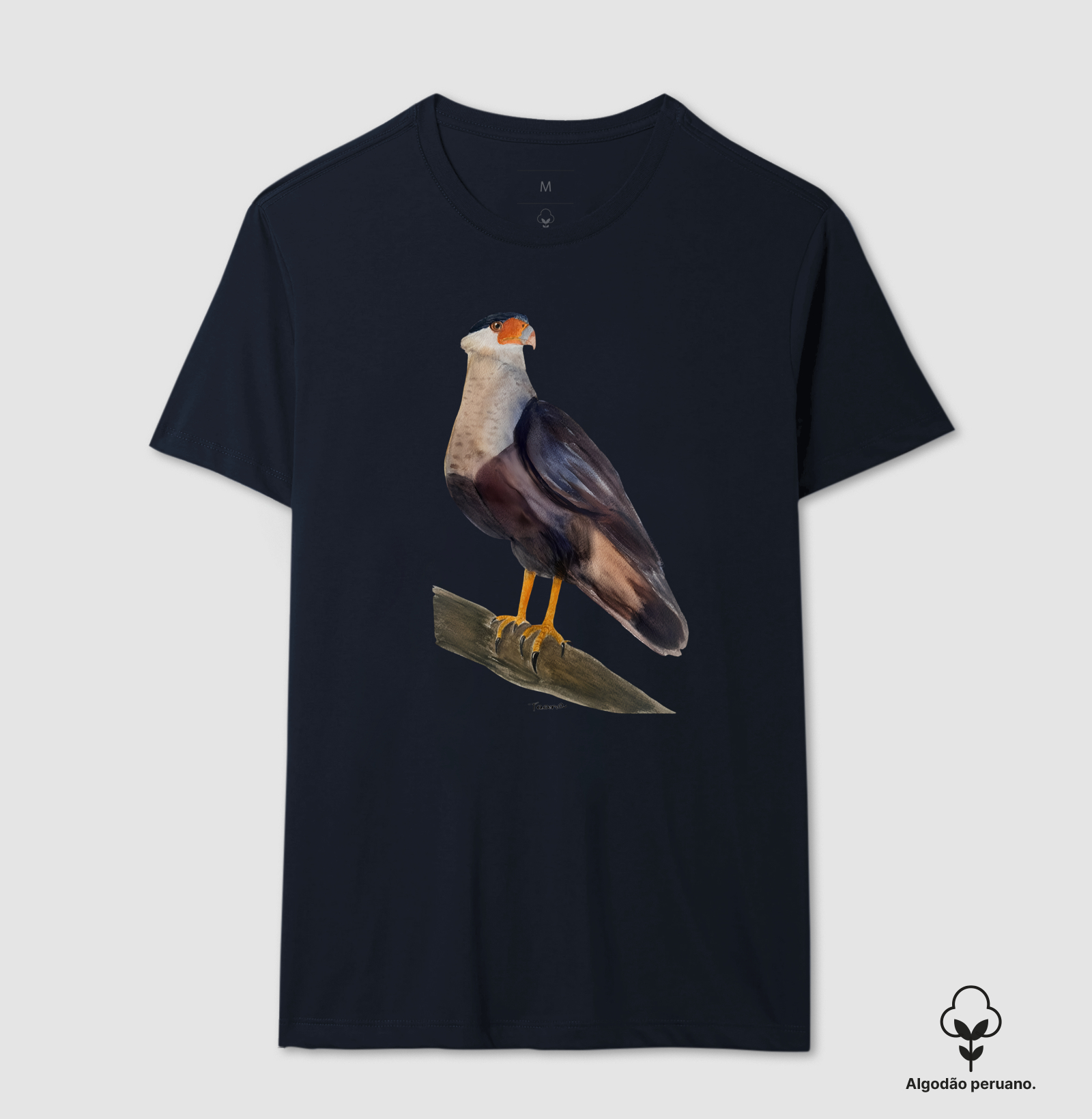 Camiseta Carcará – Aves do Brasil Algodão Peruano - Imagem 7