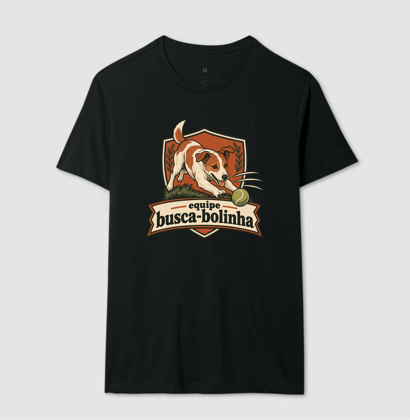 Camiseta Cachorro Bolinha "equipe busca-bolinha" | Pelo & Pano - Imagem 2