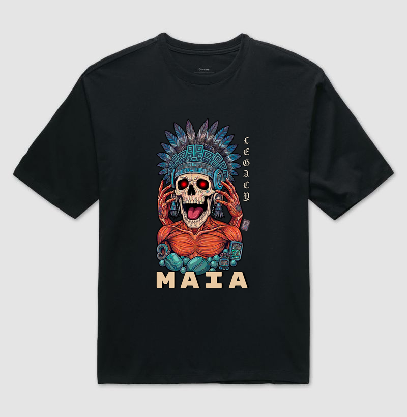 Camiseta Oversized Maia Caveira | Gizé — Aion Abstract - Imagem 2