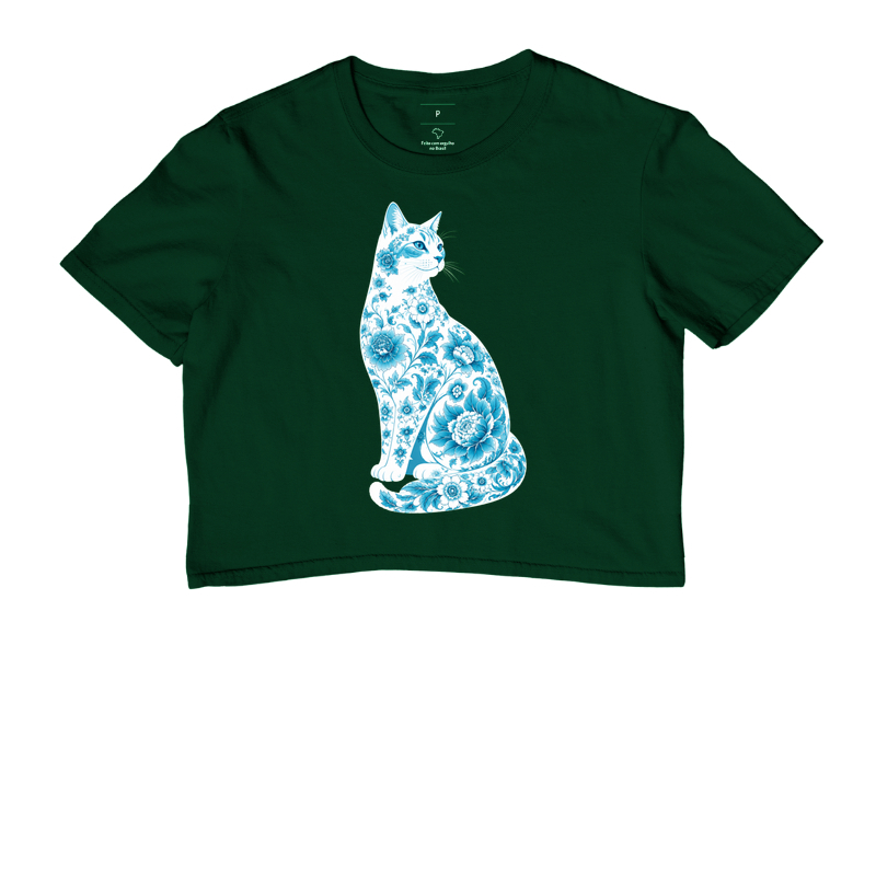 Gato Floral Azul - Imagem 5