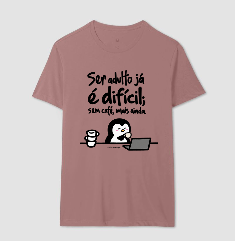 Camiseta Ser Adulto Já É Difícil, Sem Café Mais Ainda - Imagem 10