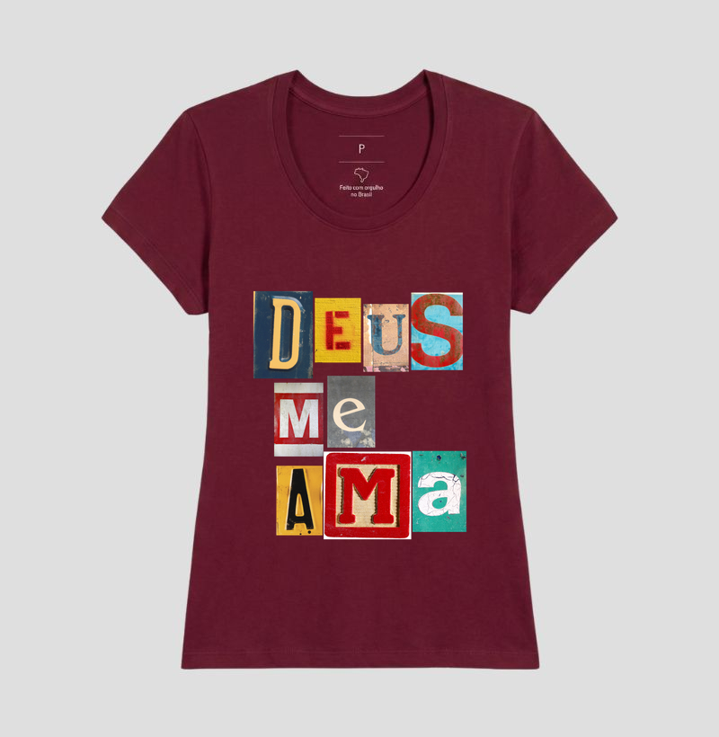 Camiseta Cristã Deus Me Ama - Imagem 19