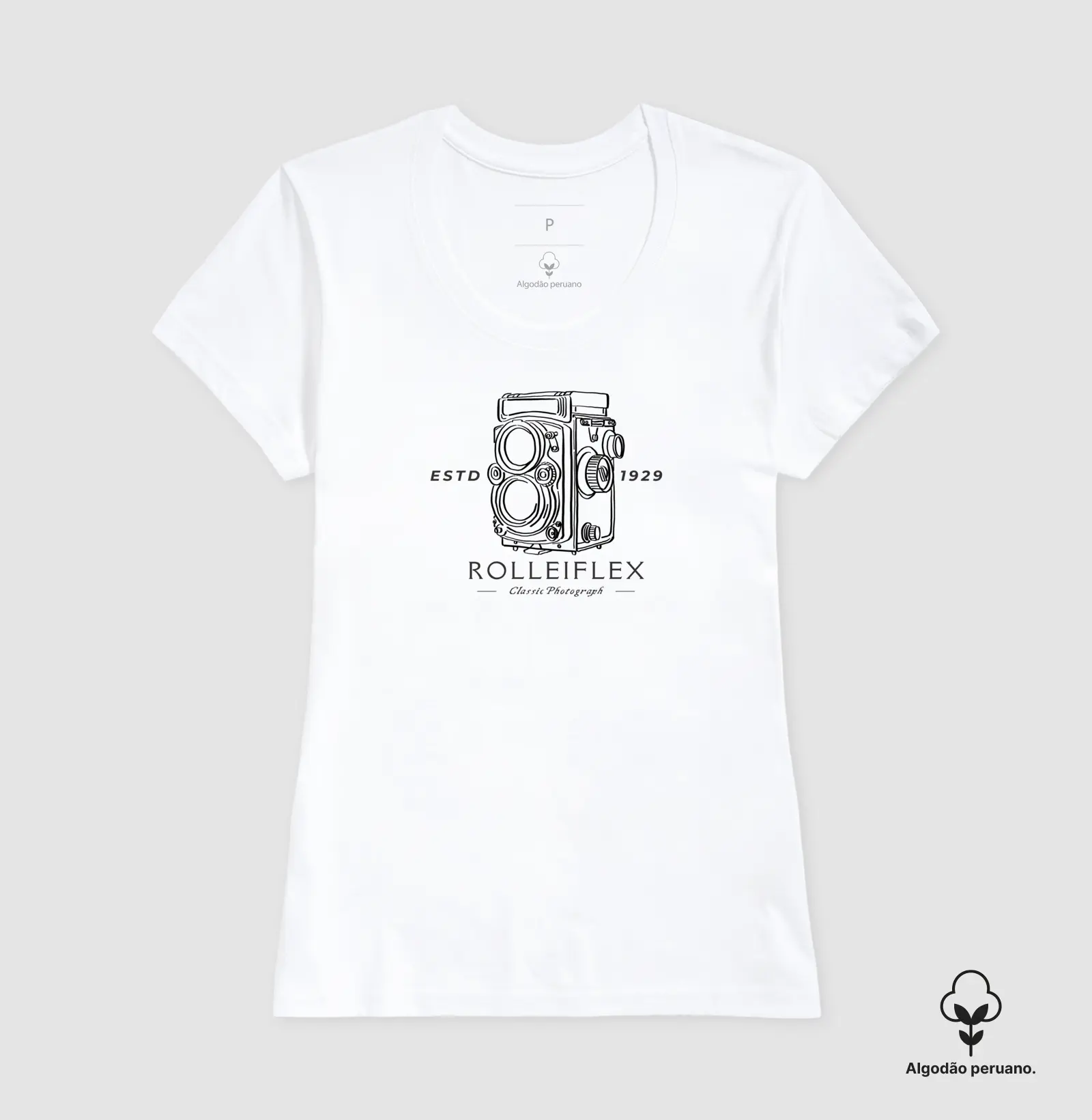 Camiseta Premium algodão Peruano rolleiflex classic photograph - Imagem 5