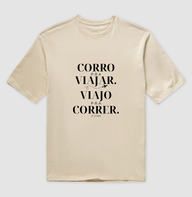 Camiseta Oversized Corrida - Corro Para Viajar. Viajo Para Correr. - Imagem 3