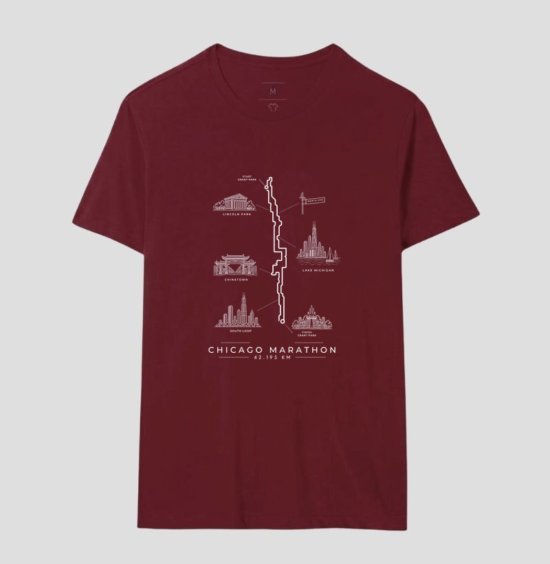 Camiseta Maratona - Percurso Maratona de Chicago - Imagem 18