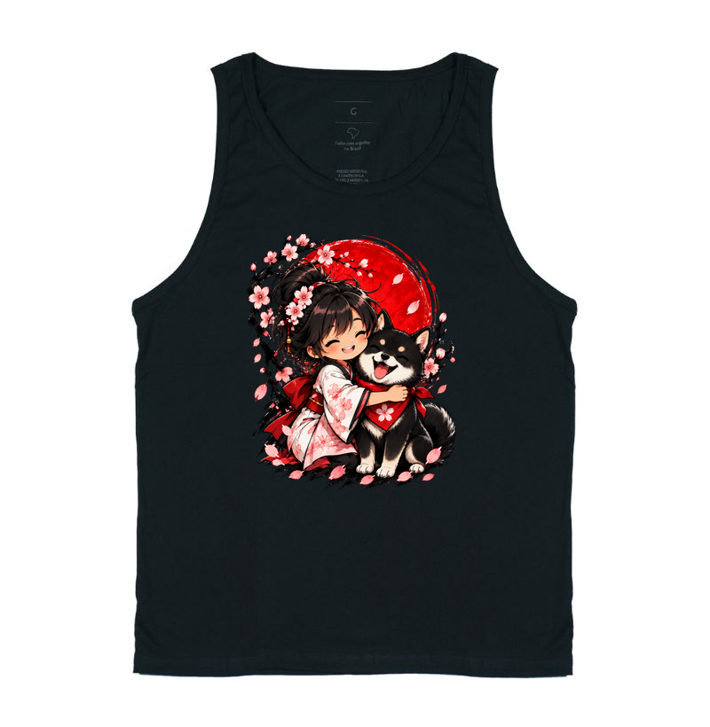 Sakura & Shiba — Amizade que Floresce (Preto) - Imagem 3