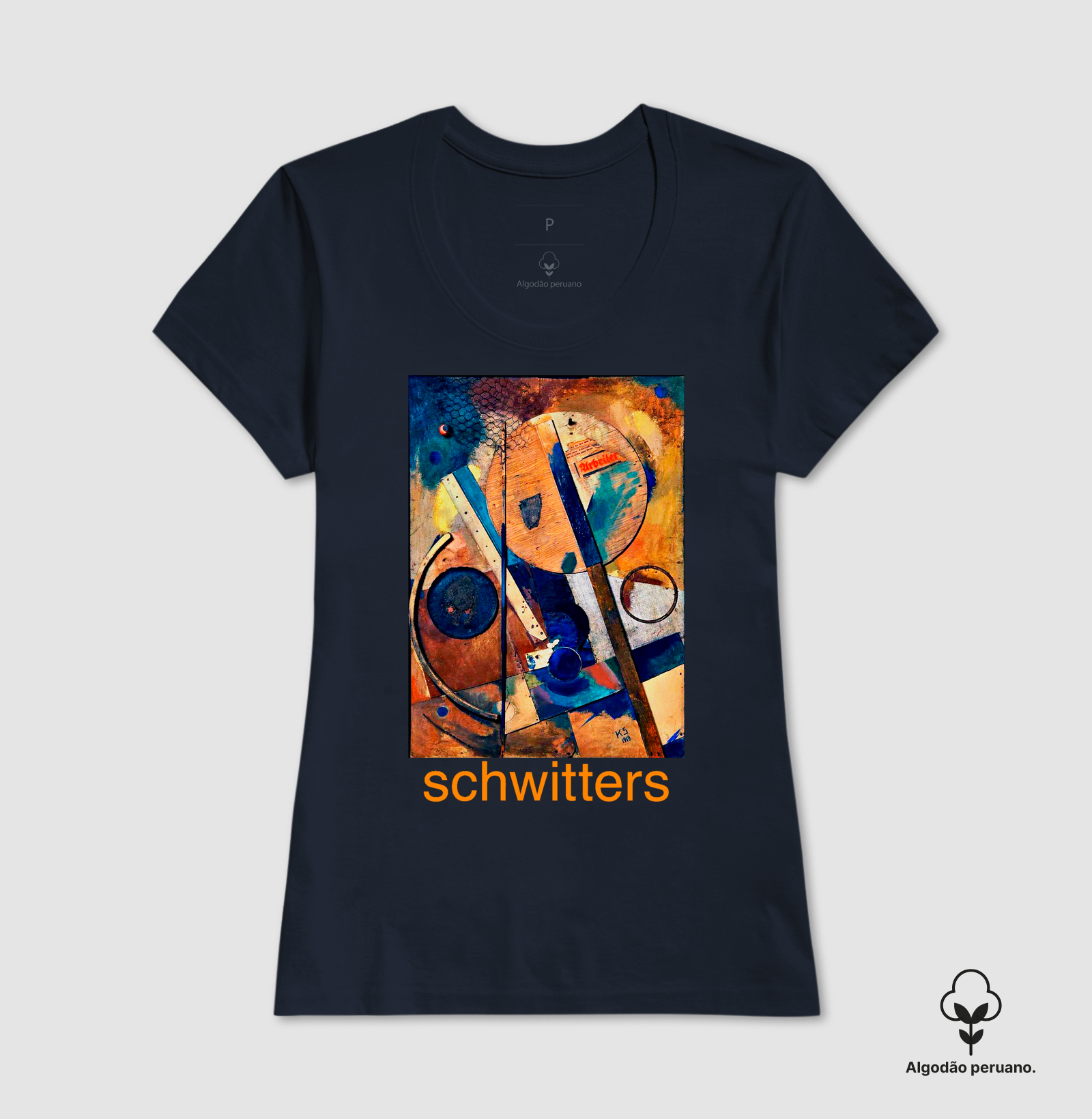 Camiseta Kurt Schwitters – The Worker | Arte Moderna em Algodão Peruano Tanguis - Imagem 4