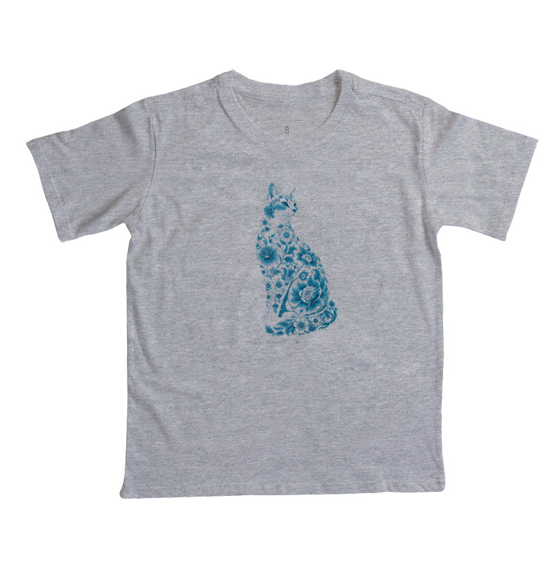 Gato Floral Azul - Imagem 2