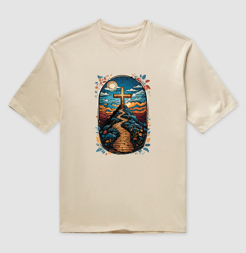 Camiseta Oversized Caminho da Cruz - Imagem 3