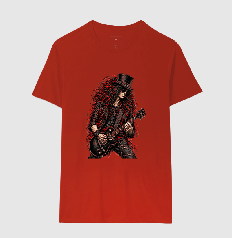 Camiseta Rock Guitarrista Vintage – Estampa Line Art Rebelde - Imagem 10