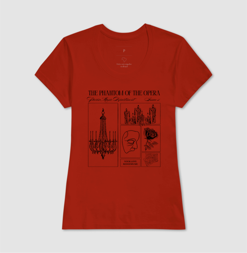 Camiseta O Fantasma da Ópera – Literatura Gótica - Imagem 7