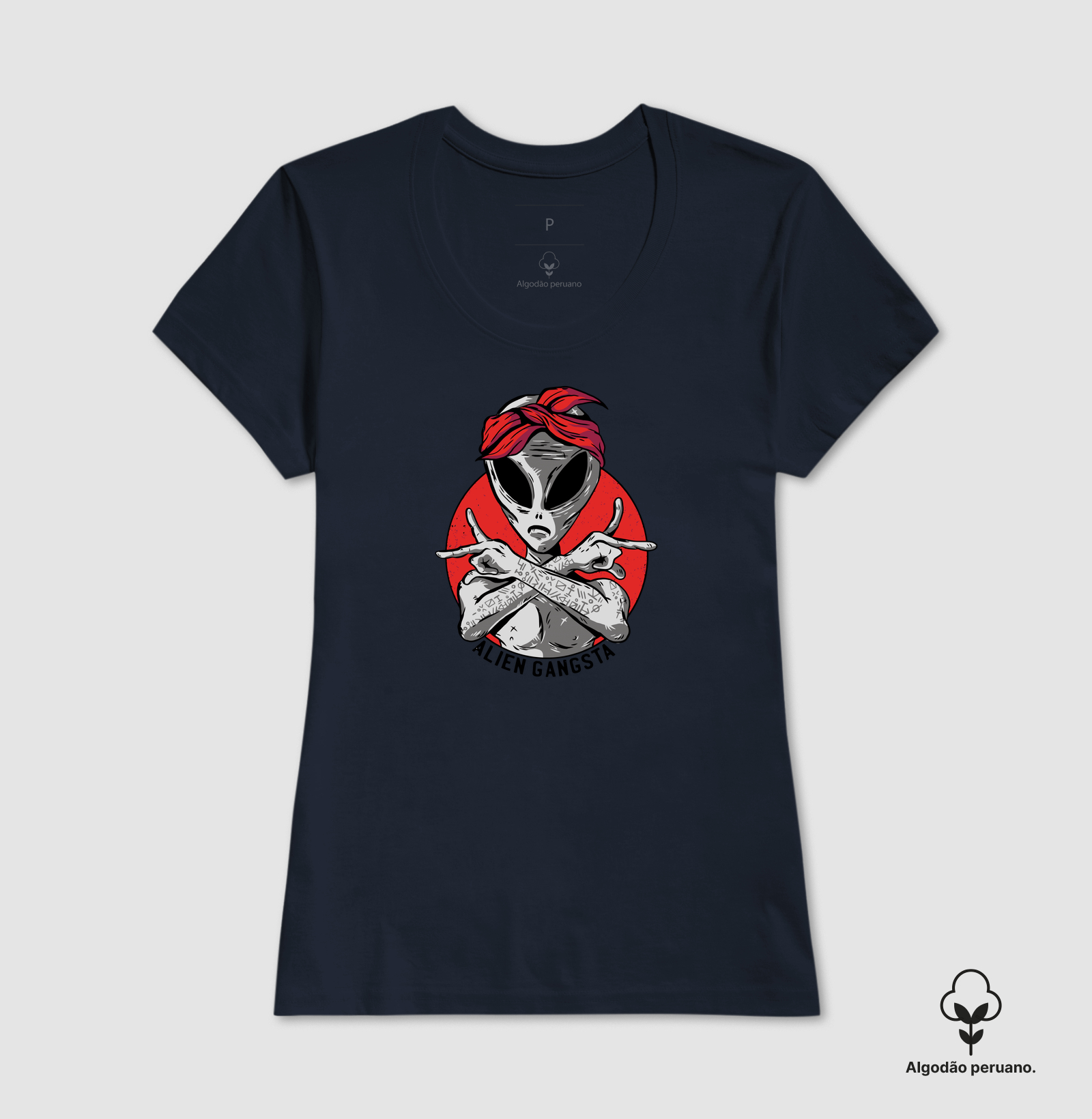 Camiseta Algodão Peruano Alien Gangsta - Imagem 4