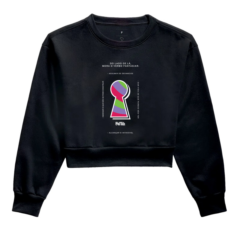 MOLETOM CROPPED "FANTASIA" / FECHADURA