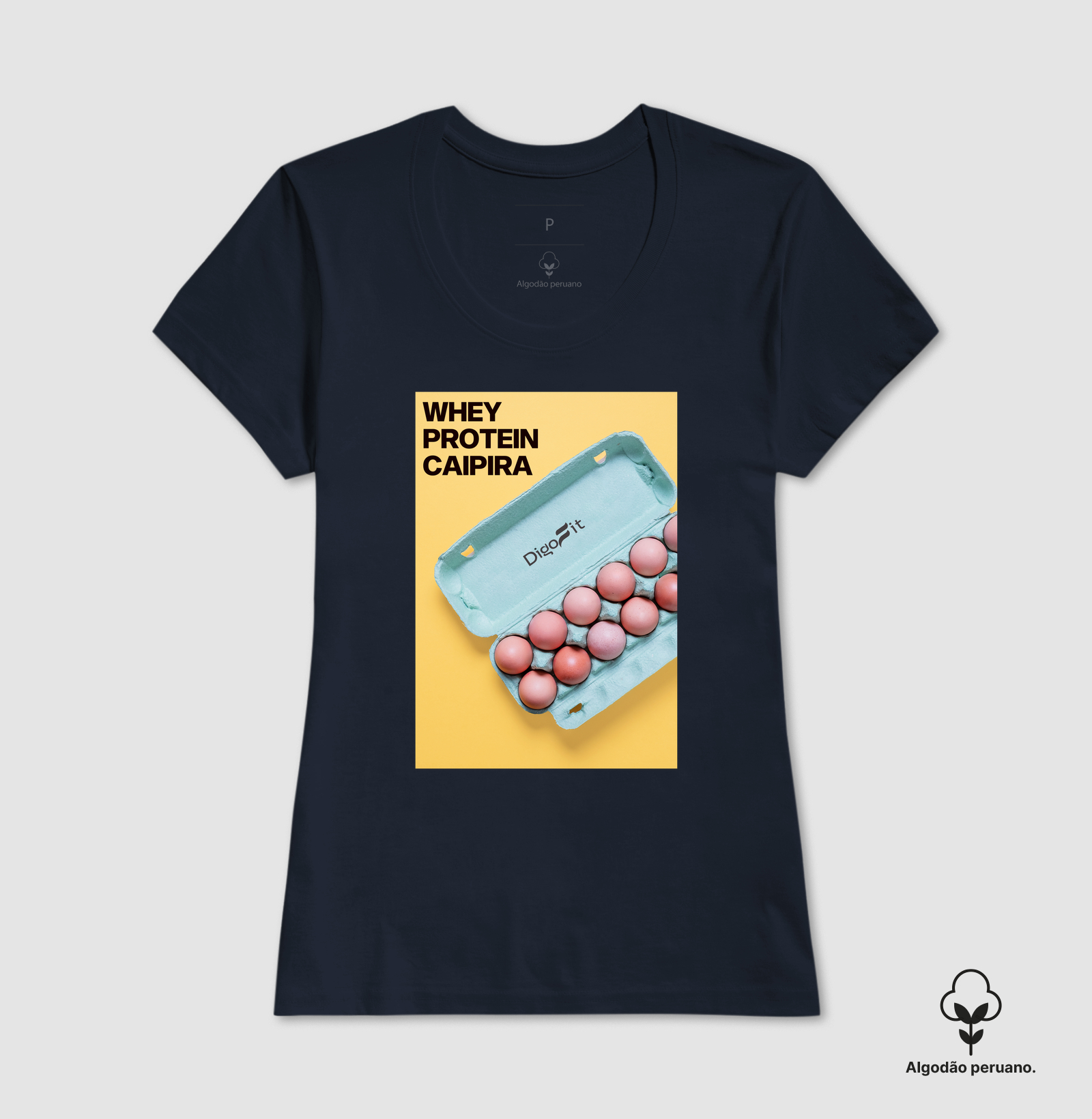 CAMISETA ALGODÃO PERUANO ACADEMIA WHEY PROTEIN CAIPIRA - Imagem 2