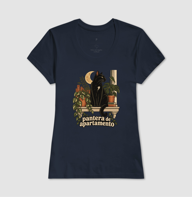 Camiseta Gato Preto "pantera de apartamento" | Pelo & Pano - Imagem 7