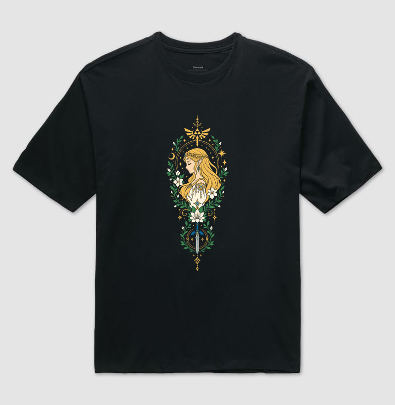 Zelda de Perfil – Moldura Floral - Imagem 2