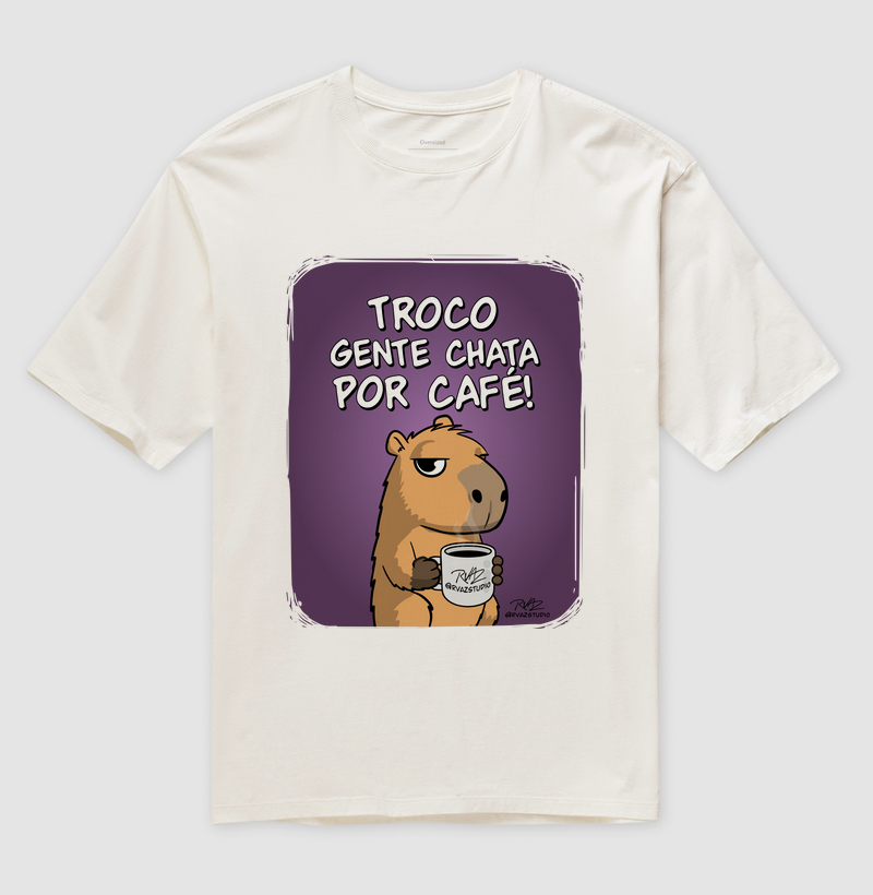 Camiseta Capivara Troco por Café - Imagem 4