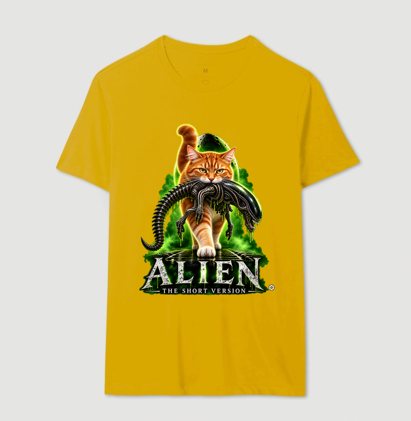Camiseta Alien – The Short Version Gatos (laranjinha) - Imagem 14