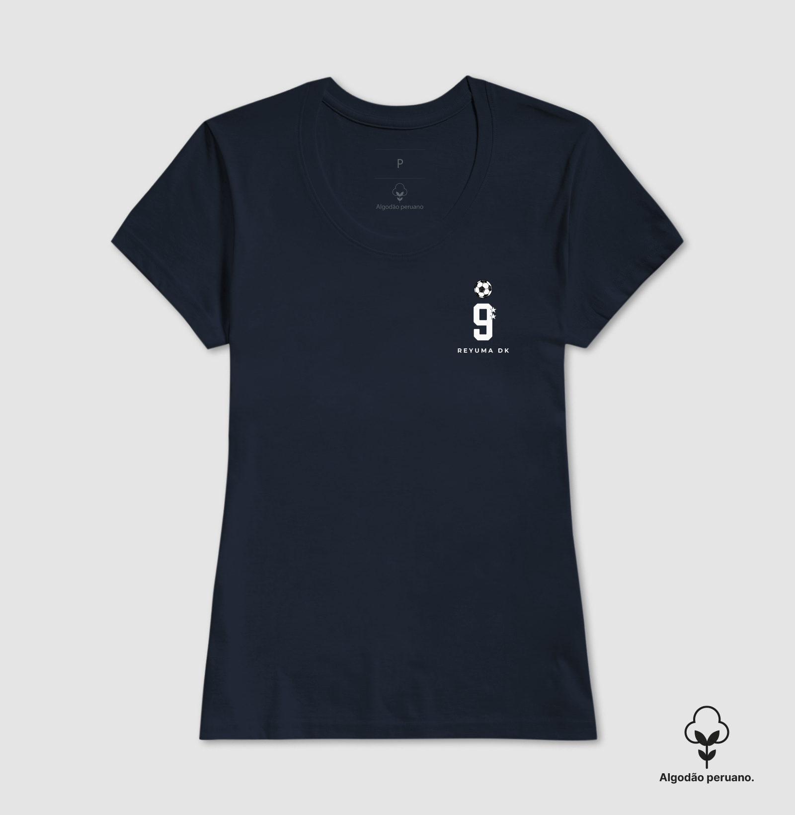 Camiseta Masculina, Feminina, Babylook e Unissex de Algodão Peruano Futebol "Artilheiro #9"  - Imagem 9