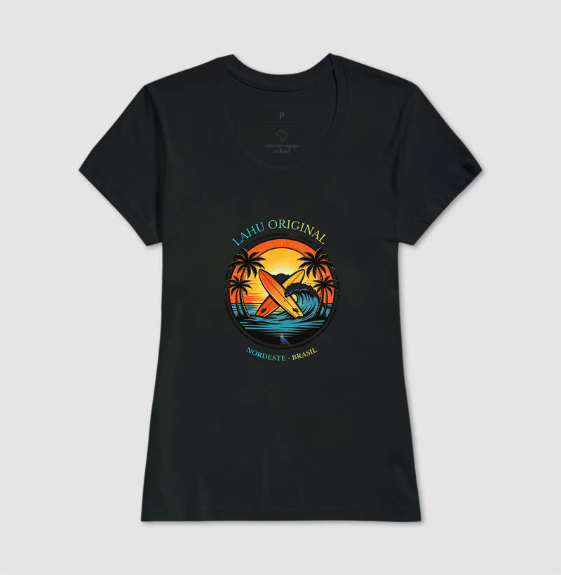 “Sinta a energia das ondas nordestinas com a estampa Lahu Original. Cores vibrantes, estilo surf e alma brasileira — feita para quem carrega o sol e o mar no coração. Vista o Nordeste, vista Lahu!” - Imagem 3