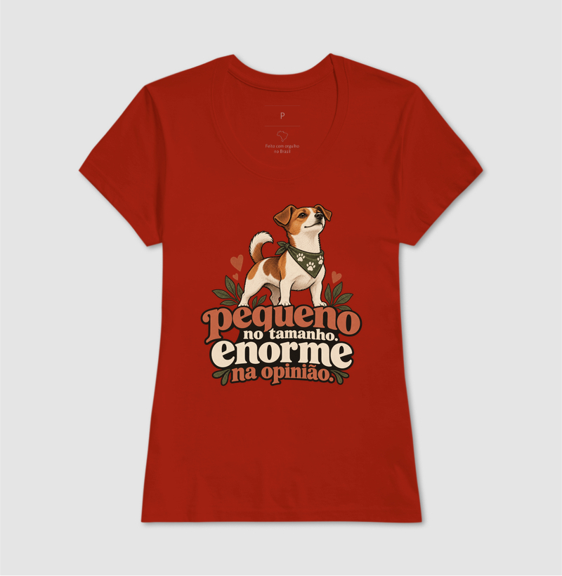 Camiseta Cachorro Pequeno "enorme na opinião" | Pelo & Pano - Imagem 11