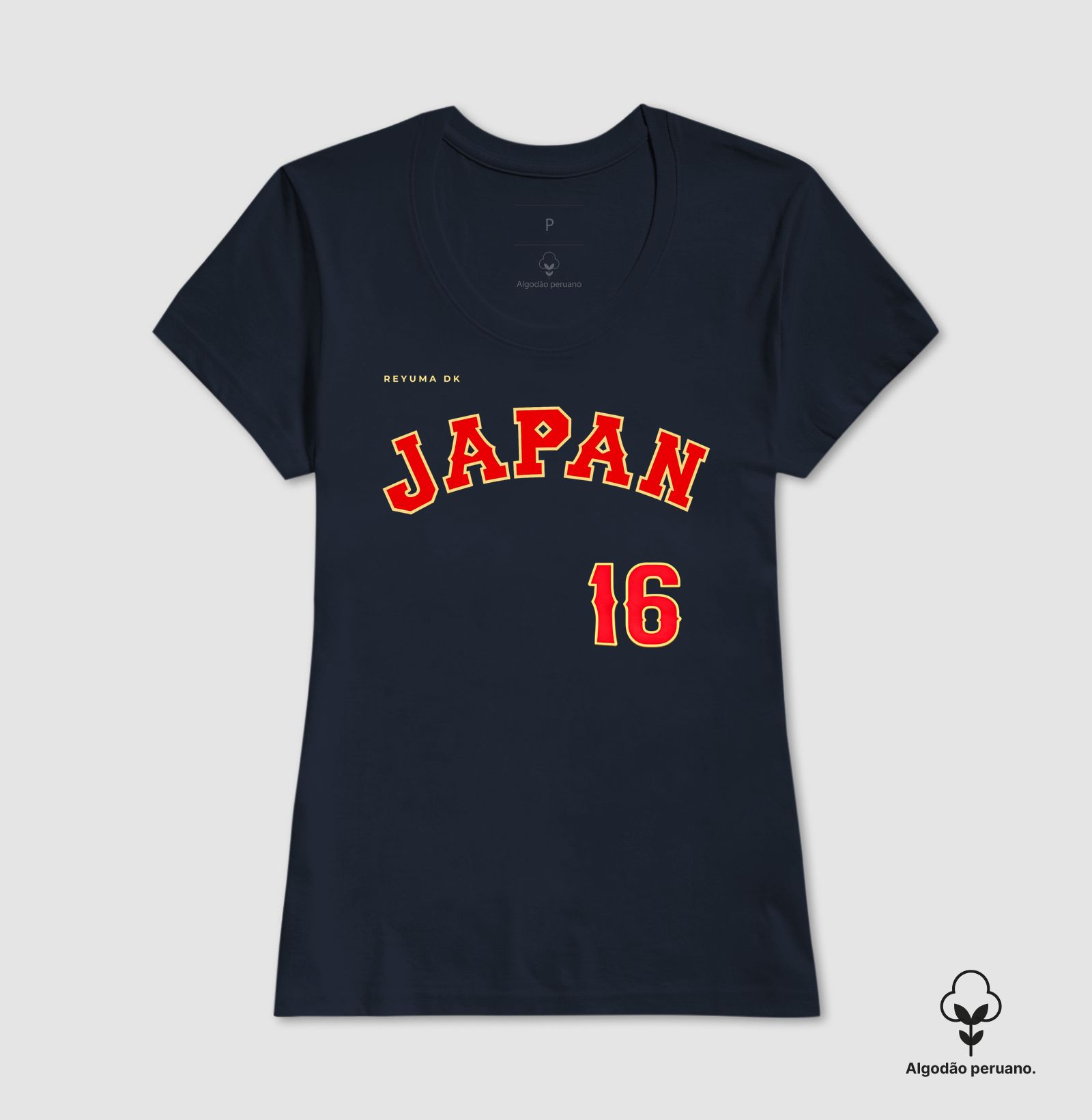 Camiseta Masculina, Feminina, Babylook e Unissex de Algodão Peruano Baseball "WBC Japan #16"  - Imagem 5