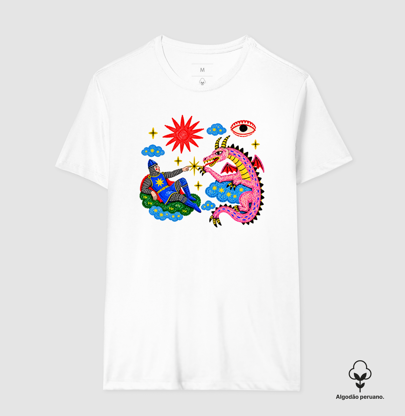 Camiseta Algodão Peruano O Toque do Cavaleiro e o Dragão - Imagem 5