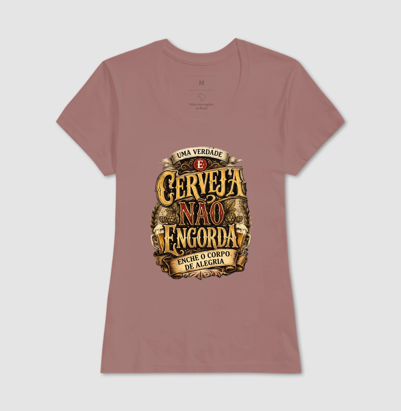 Cerveja Não Engorda | Camiseta Lúpulo e Alegria Vintage - Imagem 15