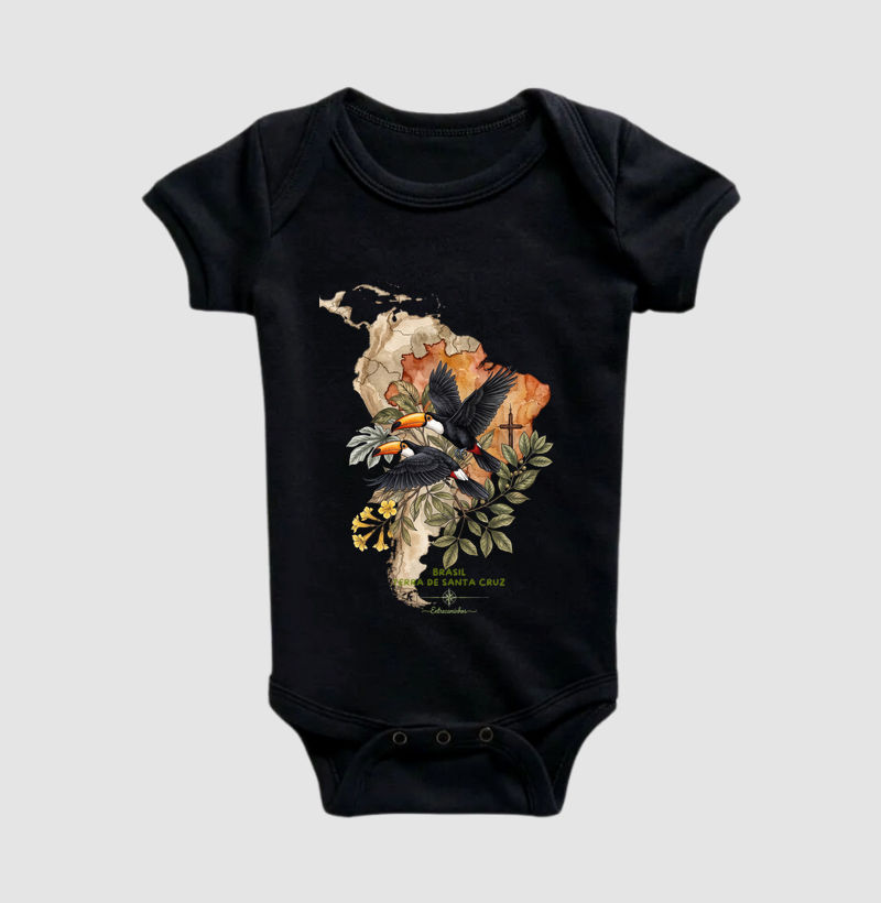 Camiseta Tucanos & Ipê - Brasil Terra de Santa Cruz - Fé, História e Natureza - Imagem 2