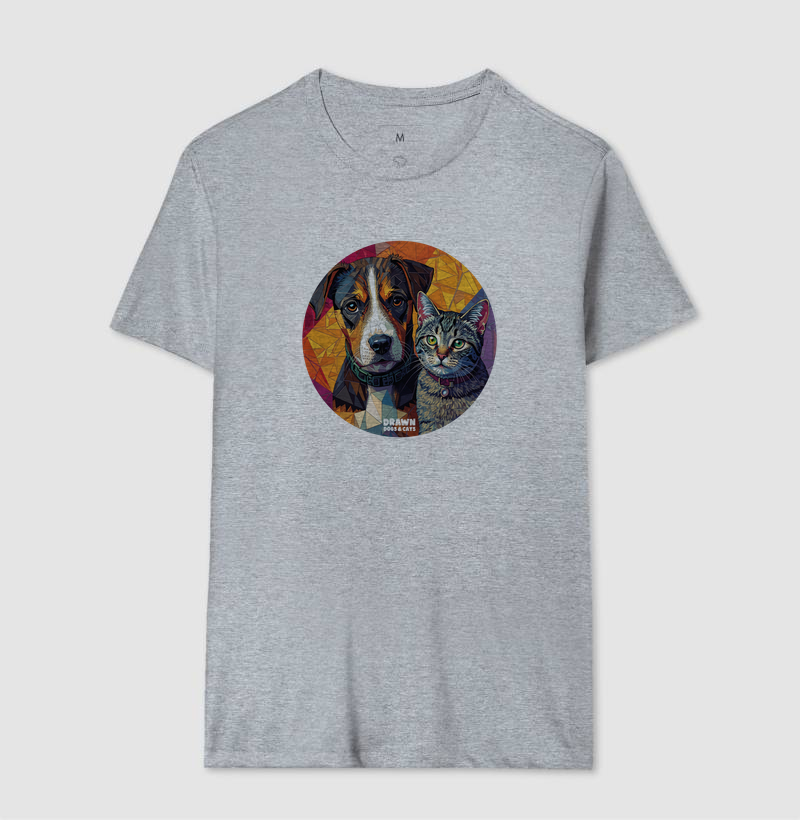Cachorro e gato mosaico em círculo - Imagem 9