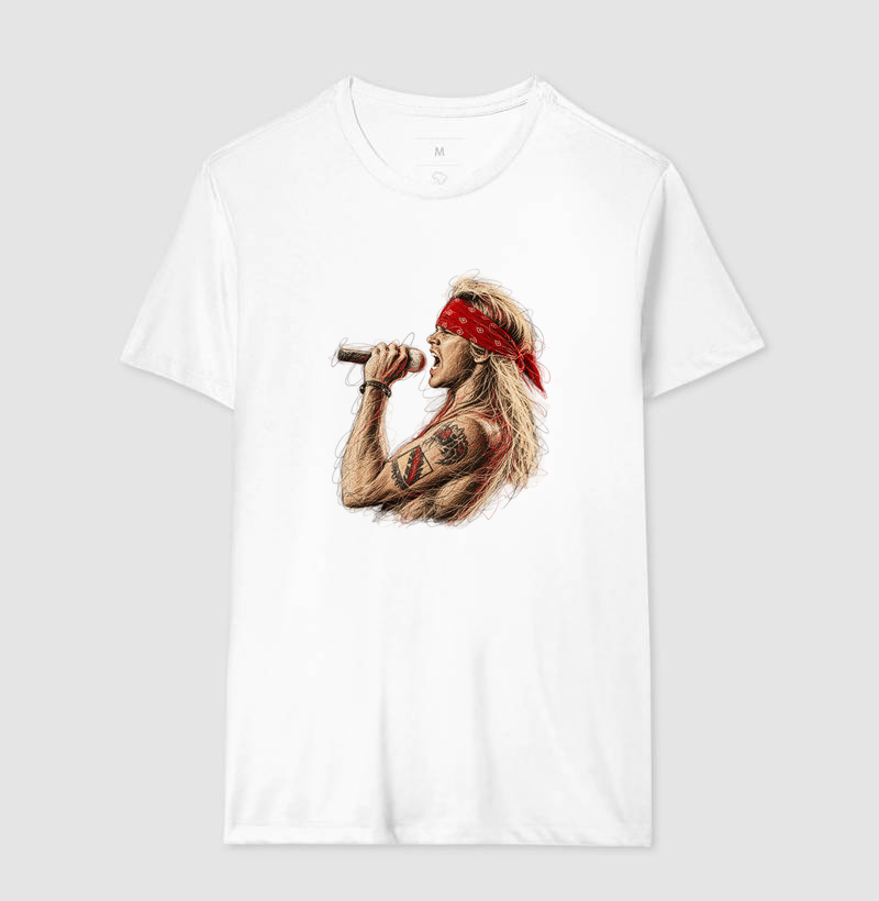 Camiseta Axl Rose Guns N’ Roses – Estampa Rock Vintage - Imagem 4