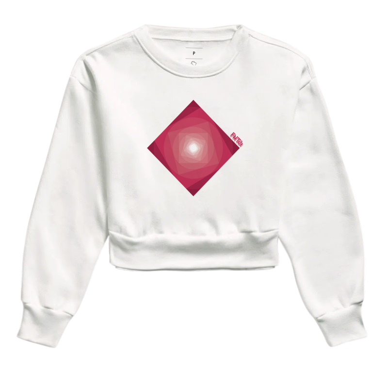 MOLETOM CROPPED "INFINITA FANTASIA" / MAGENTA MININAL