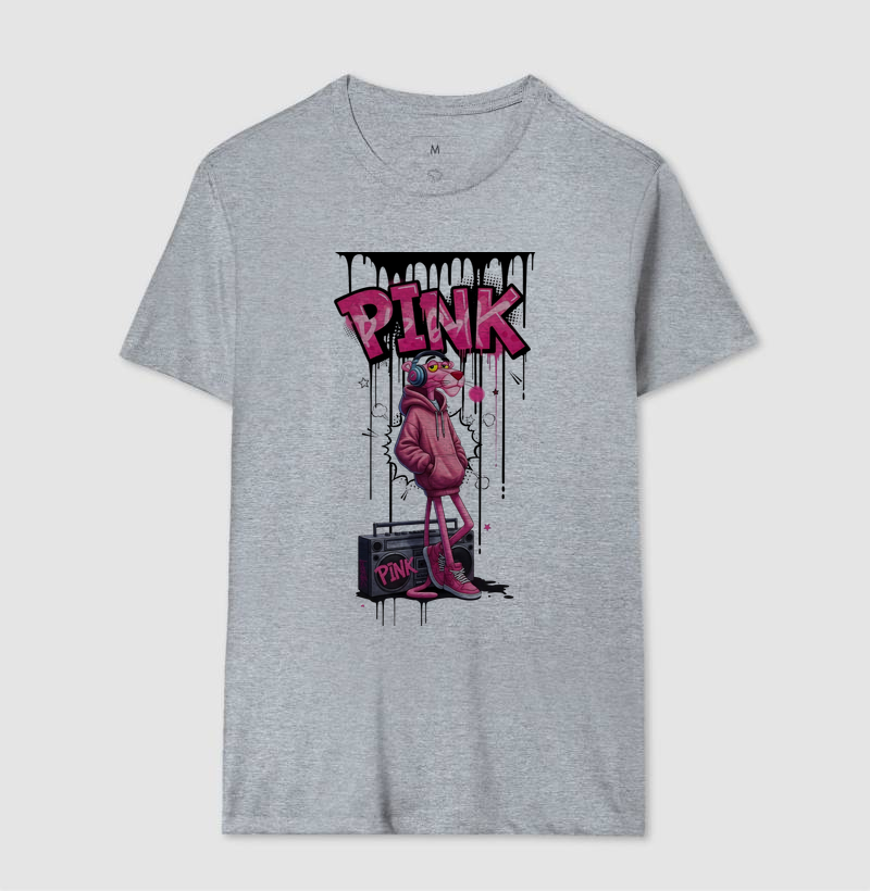 Camiseta Pantera Cor de Rosa Rap - Imagem 8