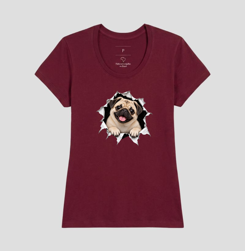 Pug Saindo da Camiseta - Imagem 19