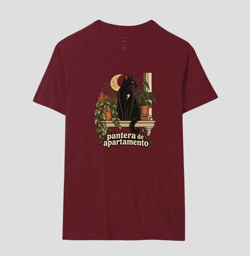 Camiseta Gato Preto "pantera de apartamento" | Pelo & Pano - Imagem 18