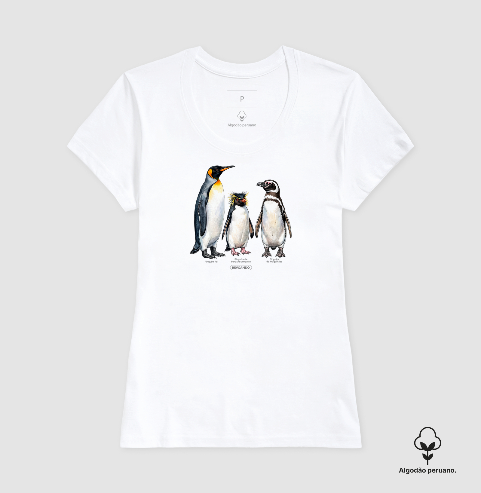 Traços Alados - Coletivo Pinguins - Algodão Peruano - Imagem 7