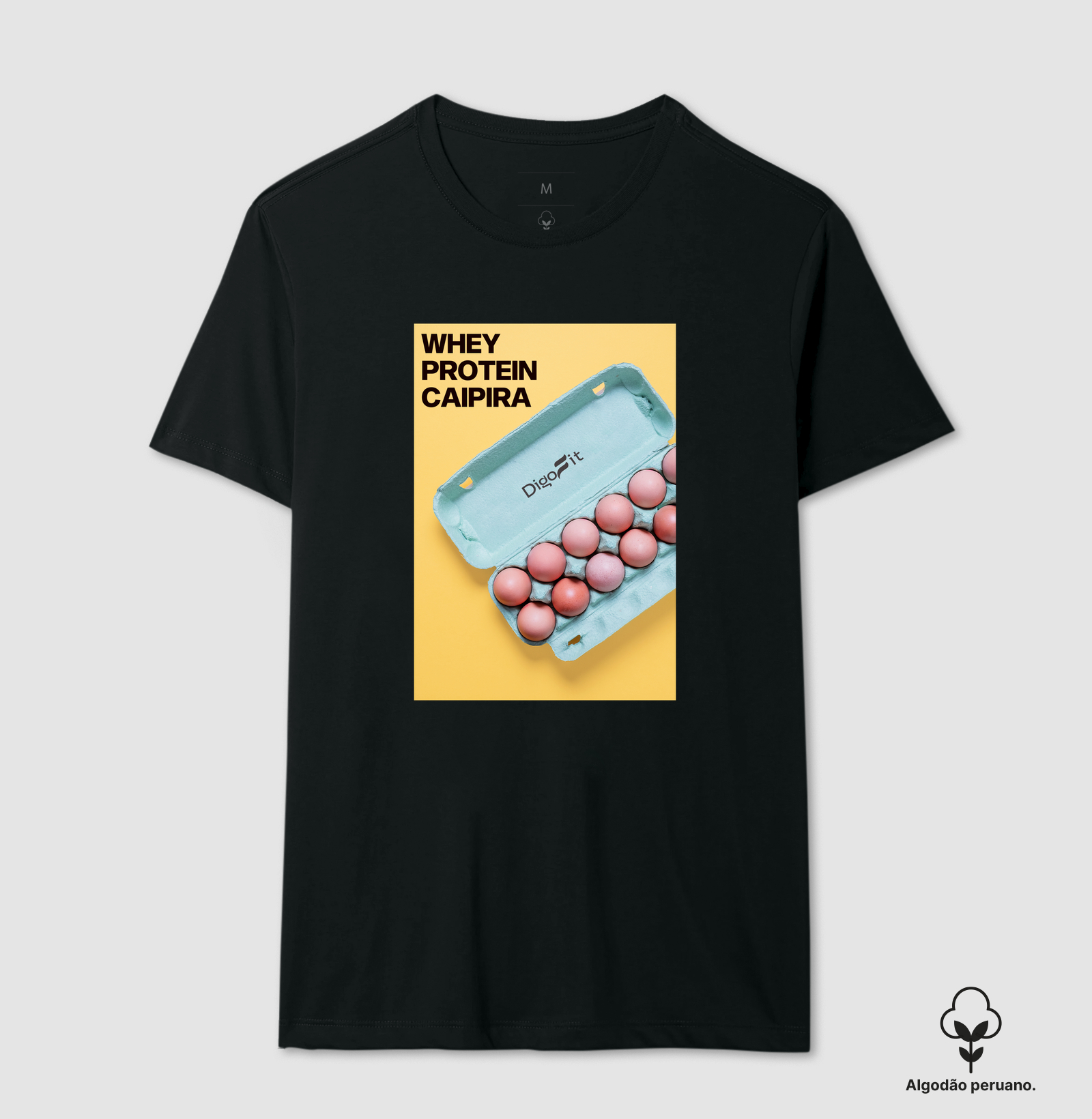 CAMISETA ALGODÃO PERUANO ACADEMIA WHEY PROTEIN CAIPIRA - Imagem 4