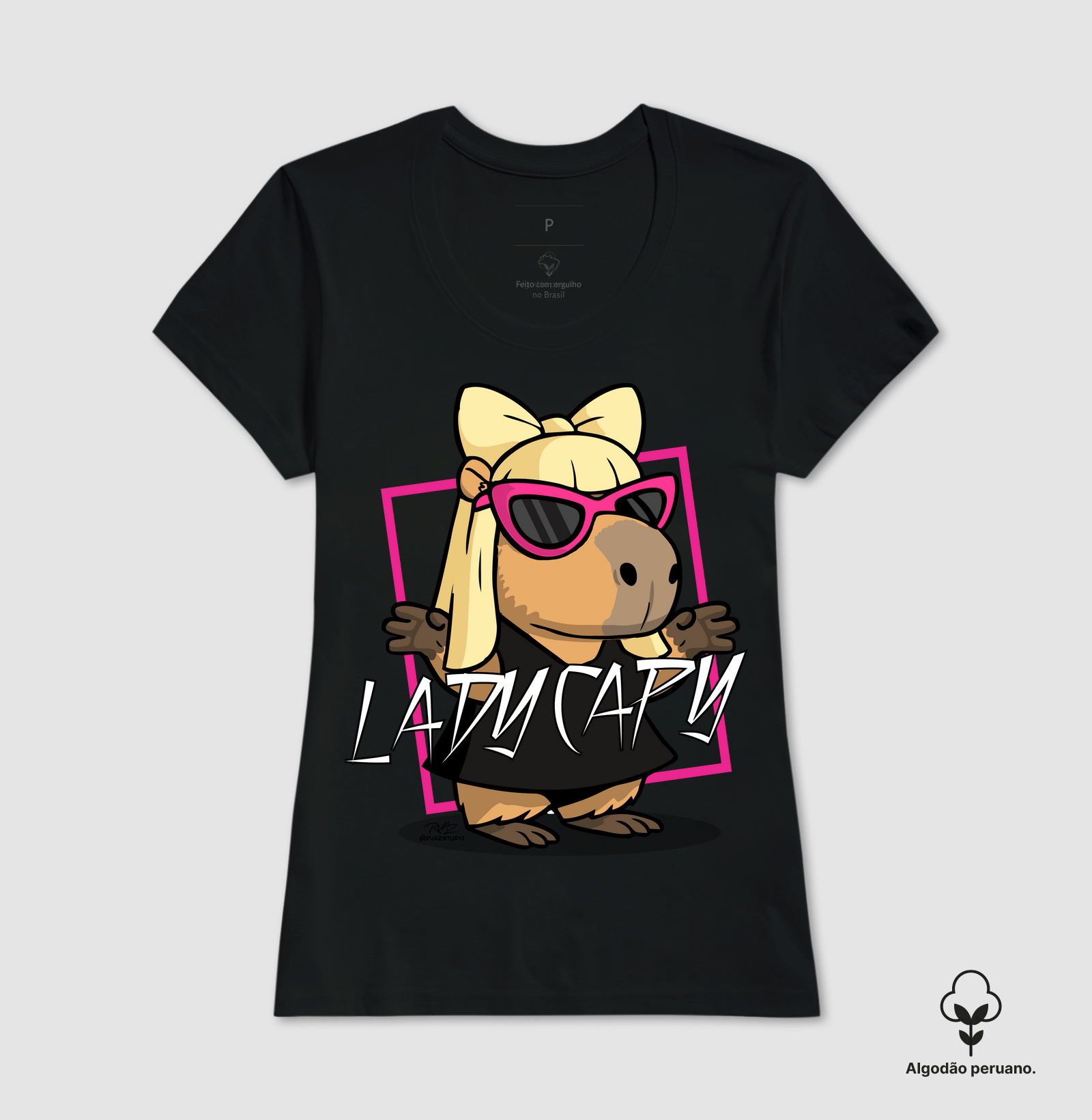 Camiseta Capivara Lady Capy - Imagem 3