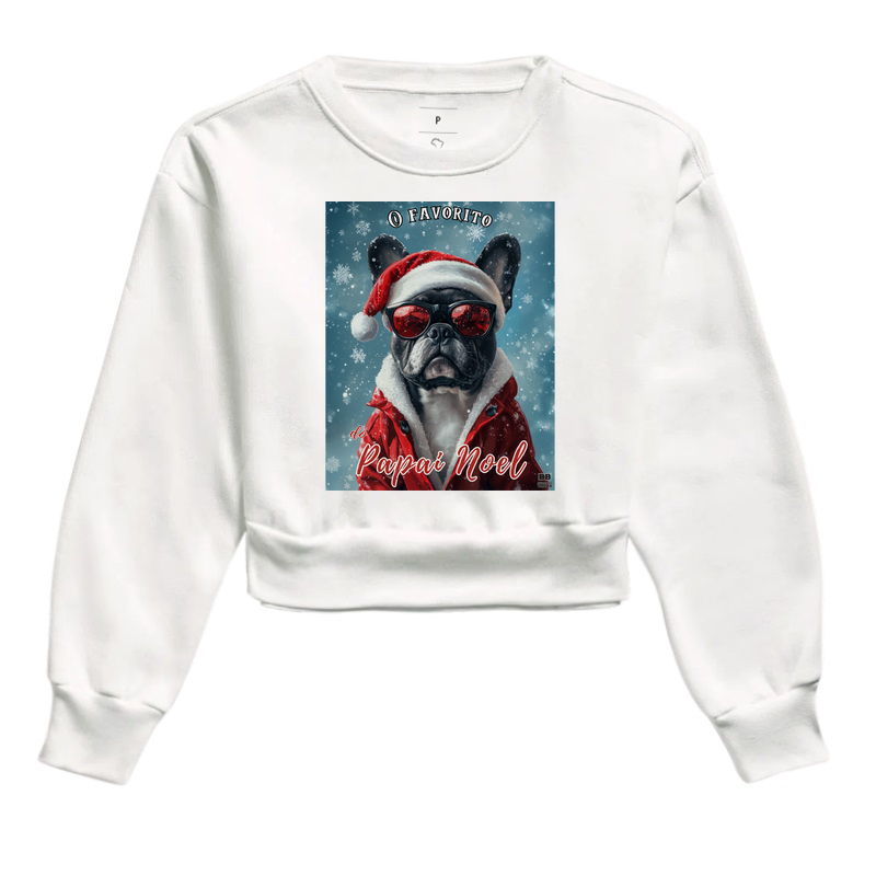 Moletom Cropped Bulldog Frances "Favorito" - Imagem 3