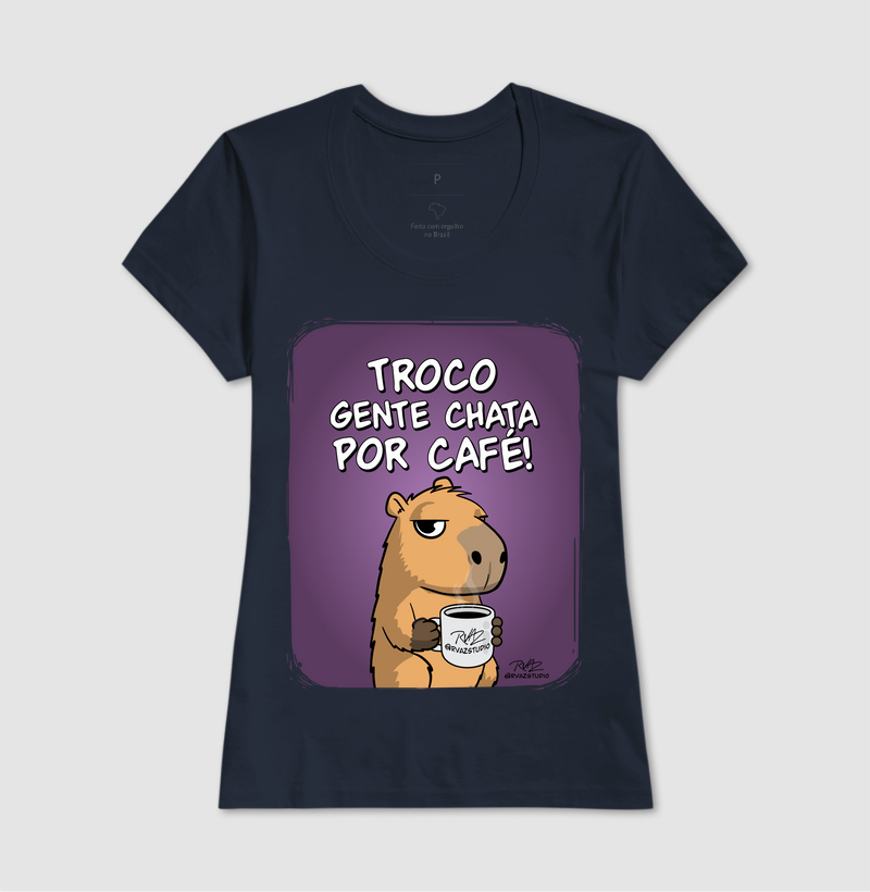 Camiseta Capivara Troco por Café - Imagem 7