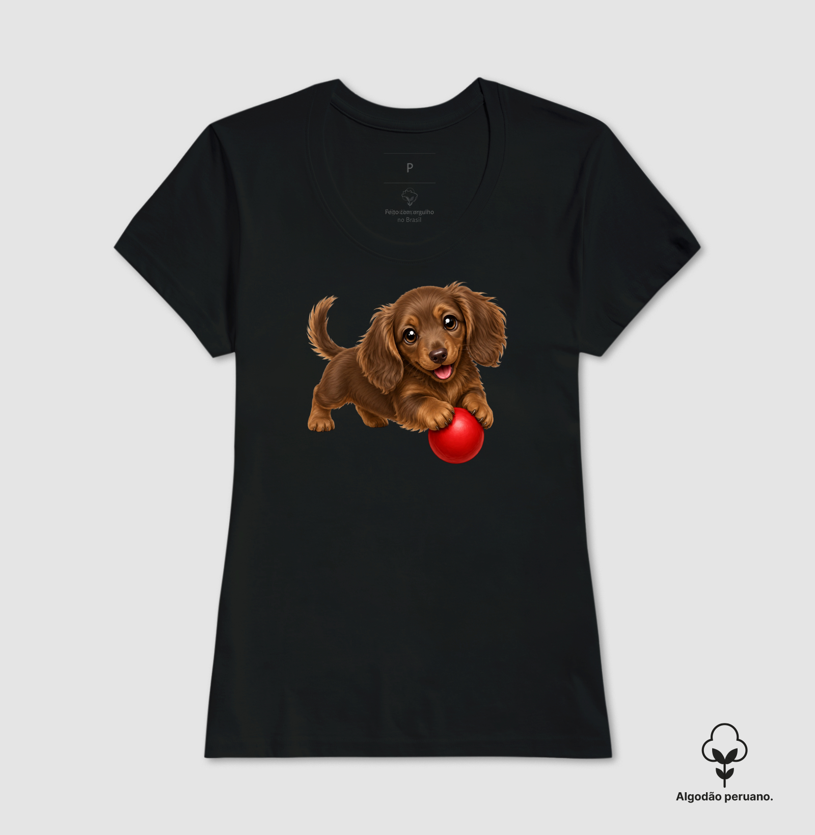 Dachshund Pelo Longo Marrom - Desenho Animado - Imagem 6
