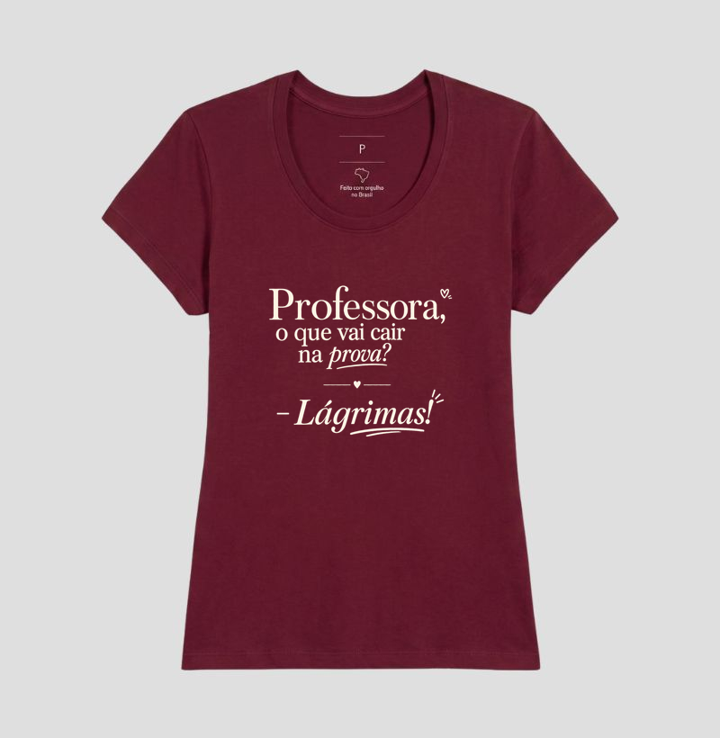 Camiseta Feminina Algodão Professora O Que Vai Cair Na Prova - Imagem 19