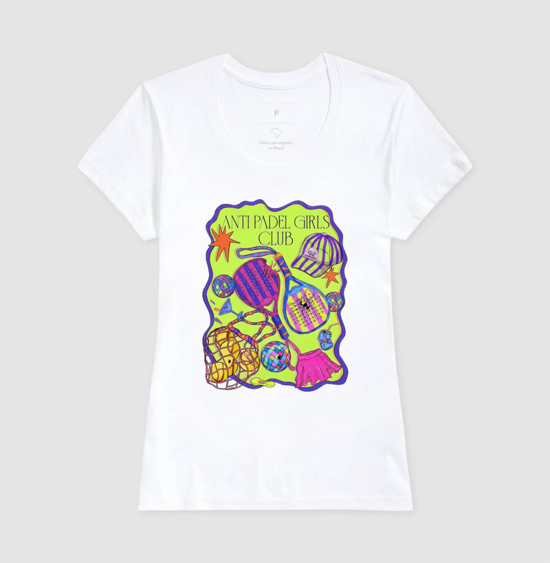 Camiseta Feminina Anti Padel Girls Club Retrô - Imagem 3
