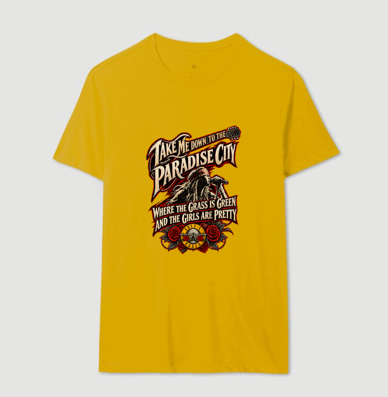Camiseta Rock Paradise City – Guitarra e Rosas | Iron Malte - Imagem 14