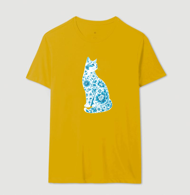 Gato Floral Azul - Imagem 14
